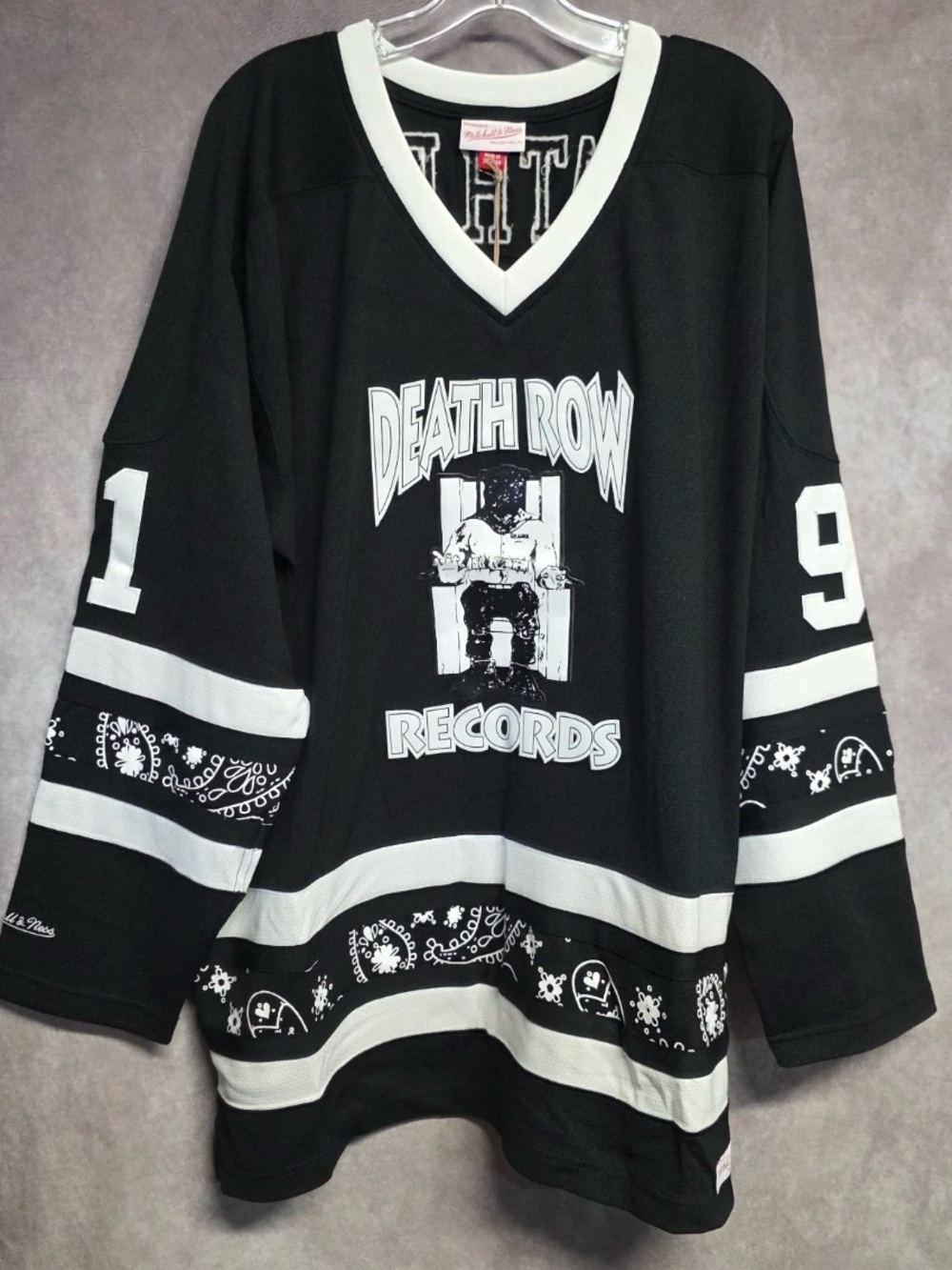 NWT Mitchell & Ness x Death Row Records Authentic Hockey Jersey Mens XL 2pac NWT